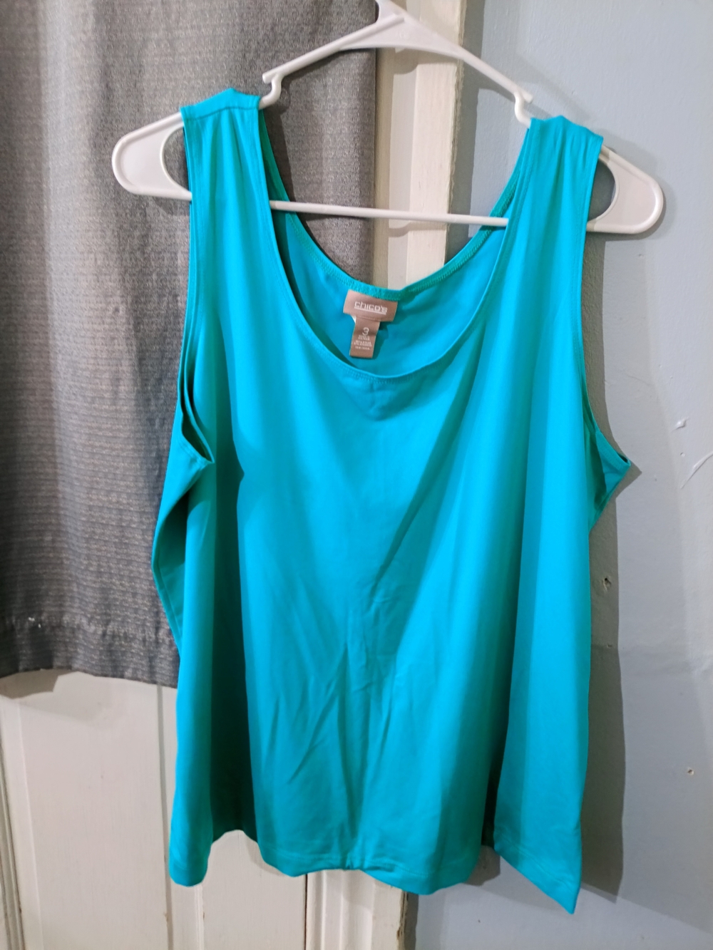 Chico's Turquoise Scoop Neck Sleeveless Tank